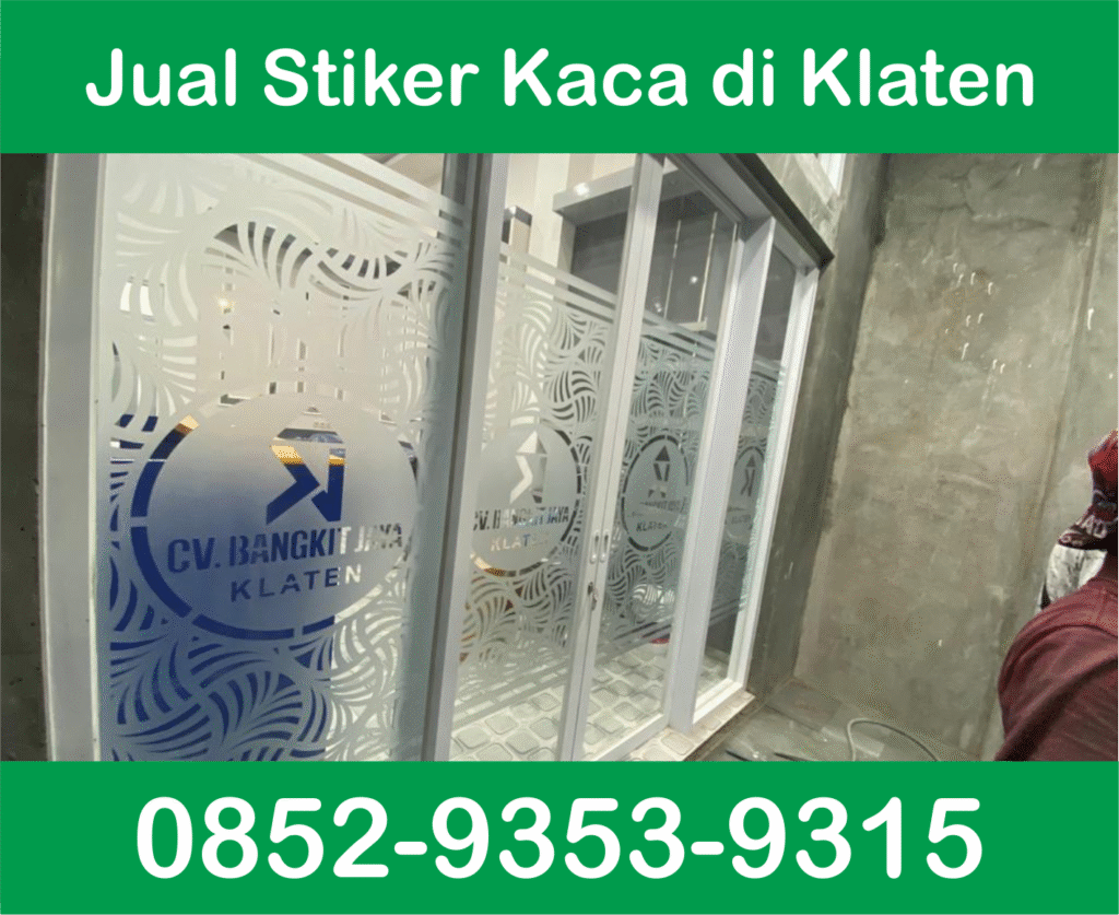 Stiker kaca klaten